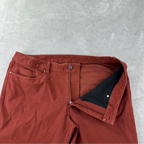 Lululemon ABC Skinny Fat Pant 34 Utilitech Brown Size 36 - Picture 6 of 11